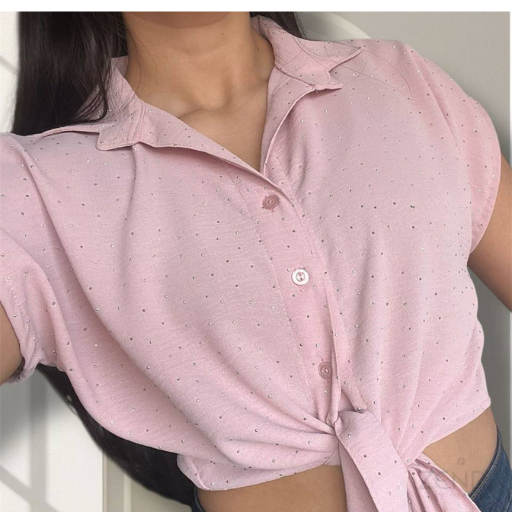 Blusa Camisera Brillos Martina