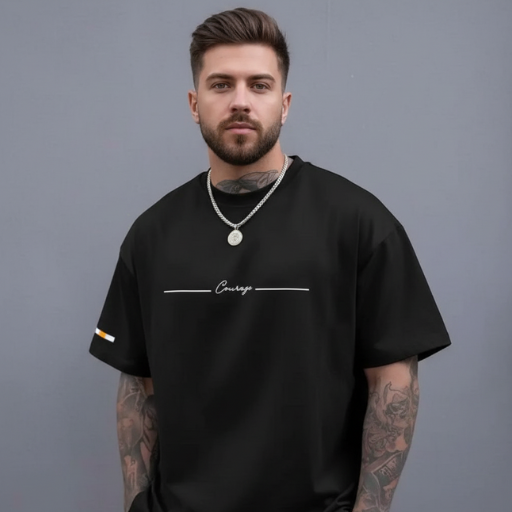 Camiseta Oversize Negra Clásica